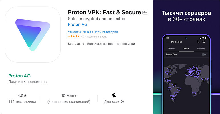 Оценка пользователей Proton VPN