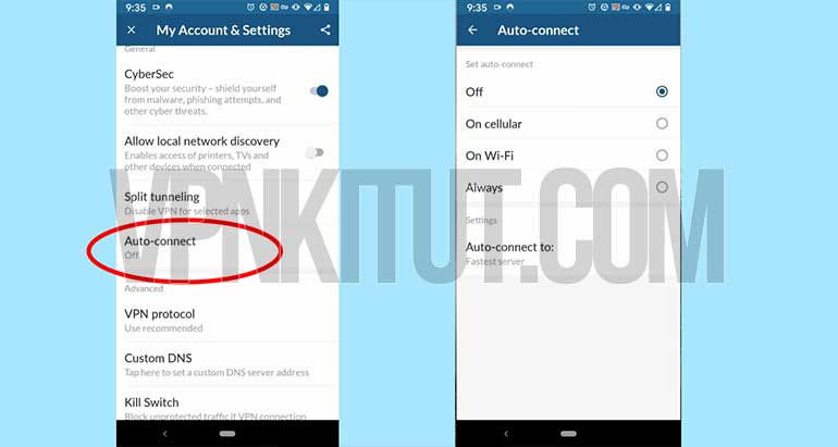 Как включить автоподключение ВПН на Андроид